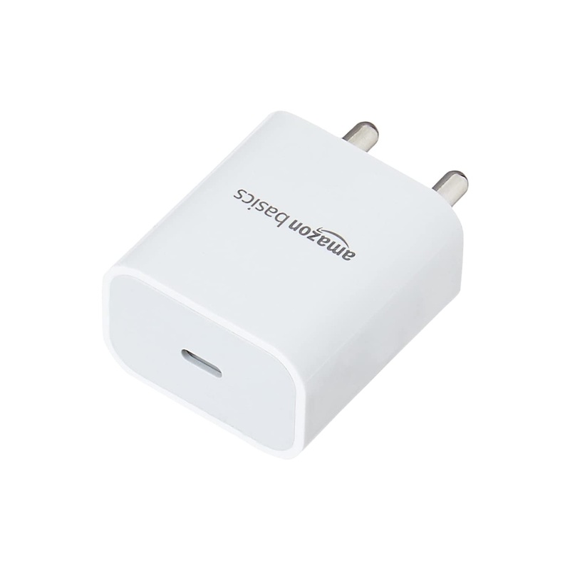 (Open Box) amazon basics 20 Watts Phone Charger For Type C Adapter With Charging Without Cable Easy To Carry(White)