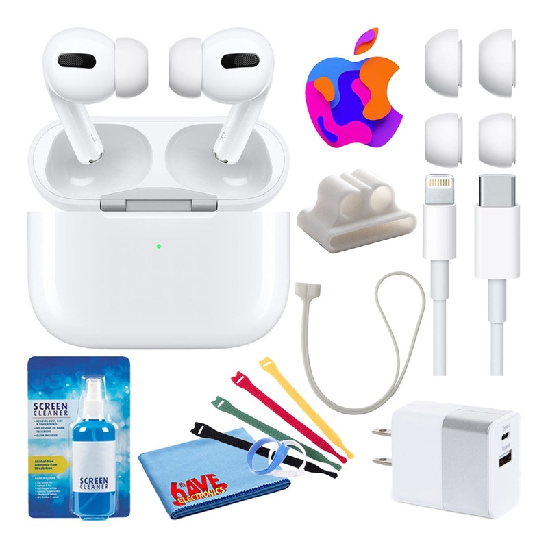 Apple AirPods Pro with MagSafe Charging (2021) with Cable Ties + 2-Chargers