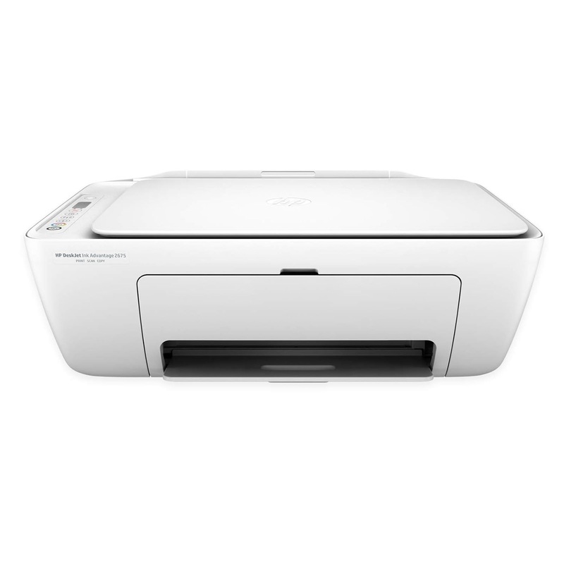 (Open Box) HP DeskJet 2675 All-in-One Ink Advantage Wireless Colour Printer (White) with Voice-Activated Printing (Compatible with Alexa and Google Assistant)
