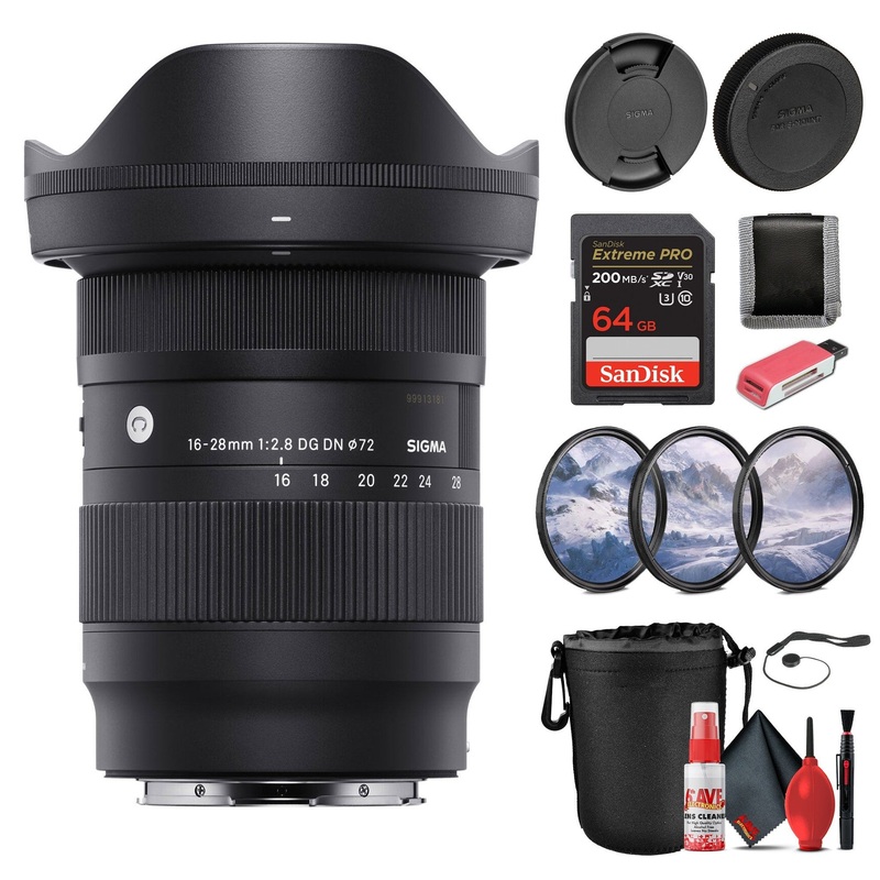 Sigma 16-28mm f/2.8 DG DN Contemporary Lens (Sony E) Bundle