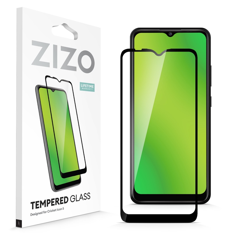 ZIZO TEMPERED GLASS Screen Protector for Cricket Icon 5 – Black