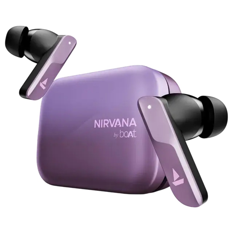 boAt Nirvana X TWS Earbuds | AI Noise Cancellation | IPX5 Water Resistant | Smoky Amethyst
