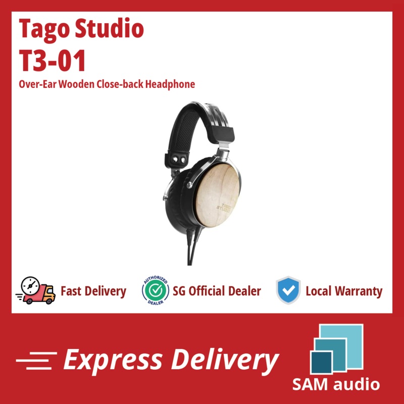 [SG] TAGO STUDIO T3-01 Over-Ear Wooden Close-back Headphone