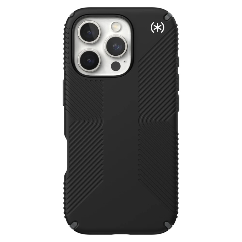 Speck – Presidio2 Grip MagSafe Case with for Apple iPhone 16 Pro – Black