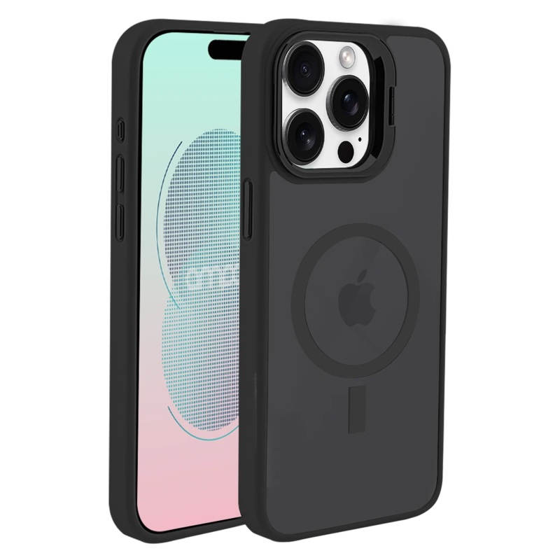 AMPD – Acrylic Smoke CamKick MagSafe Case for Apple iPhone 16 Pro – Black