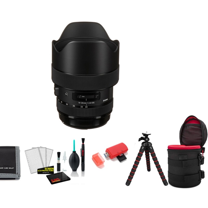 Sigma 14-24mm f/2.8 DG HSM Art Lens for Canon EF with Tripod and More