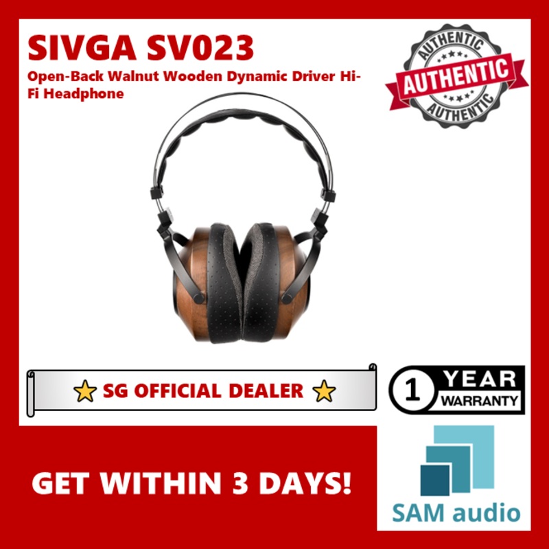 [SG] SIVGA SV023 Open Back Walnut Wooden Dynamic Driver Hi-Fi Headphone