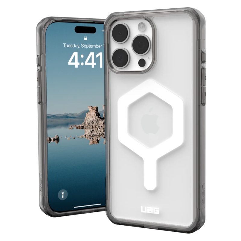 Urban Armor Gear (UAG) – Plyo MagSafe Case for Apple iPhone 16 Pro Max – Ash and White
