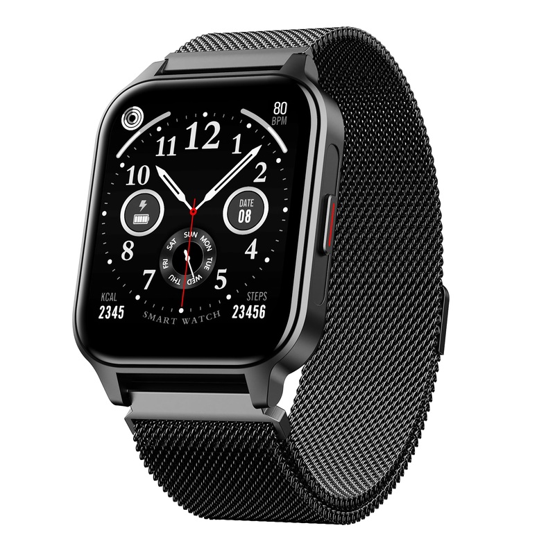 (Open Box) boAt Wave Call 2 Plus Smart Watch w/Bilingual Support (Hindi/English), 1.96(4.97 cm) HD Display, BT Calling, 100+Sports Modes, Animated Watch Faces, Voice Assistant(Metal Black)