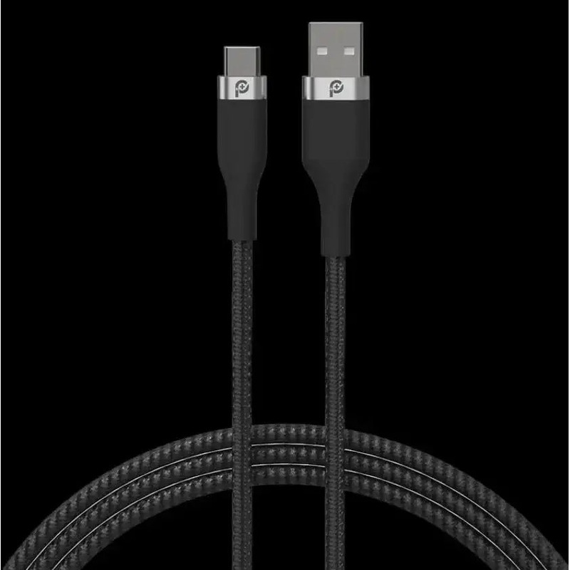 Powero+ Rapid Pro Premium Braided Cable USB-A to Type-C 1.2M  – Black