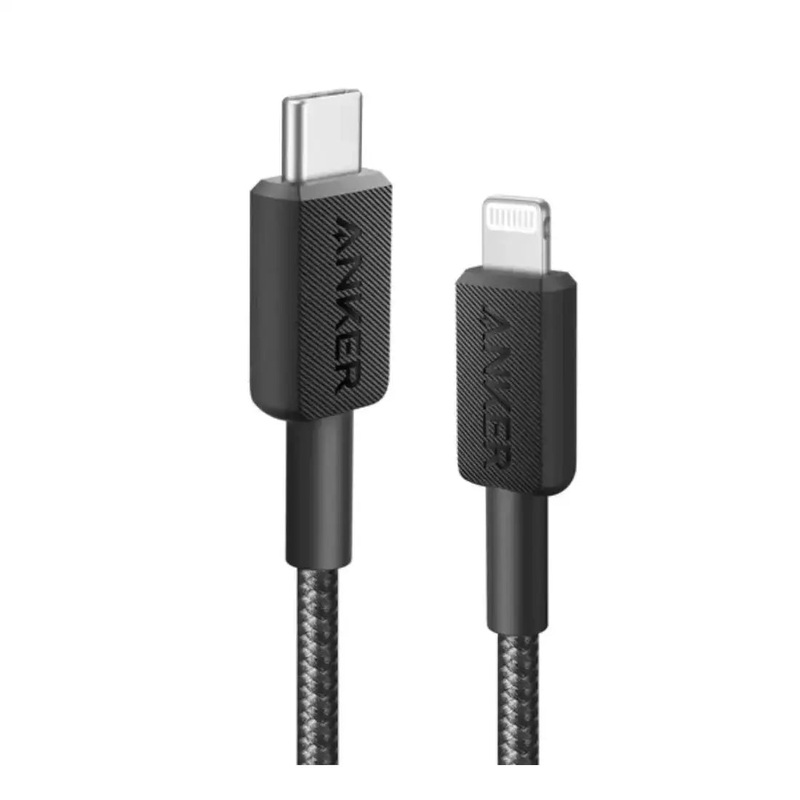 Anker 322 USB-C to Lightning Cable Braided (0.9m/3ft) A81B5H11 – Black