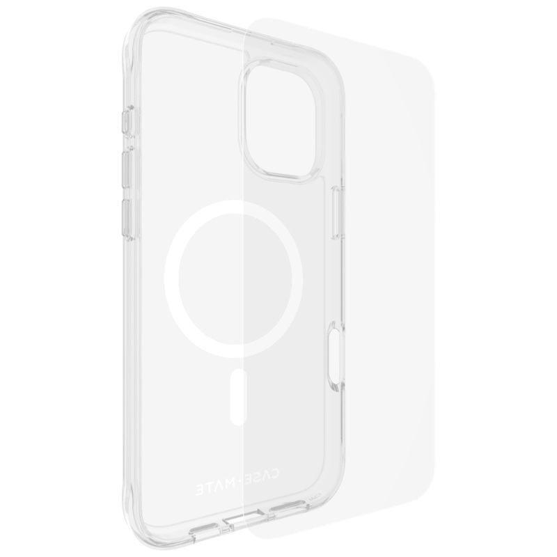 Case-Mate Protection Pack Tough Case and Glass Screen Protector for Apple iPhone 16 Plus