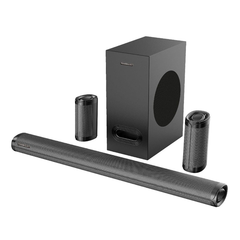 Powerology 5.1 Channel Surround Wireless Soundbar 735W – Black
