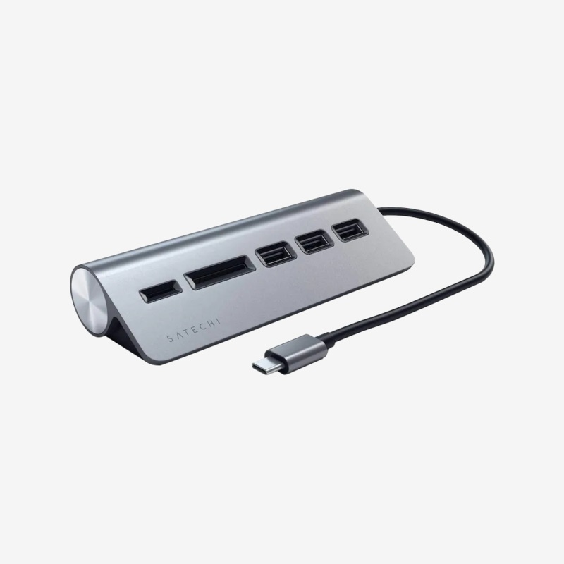 Type-C Aluminum USB Hub & Card Reader