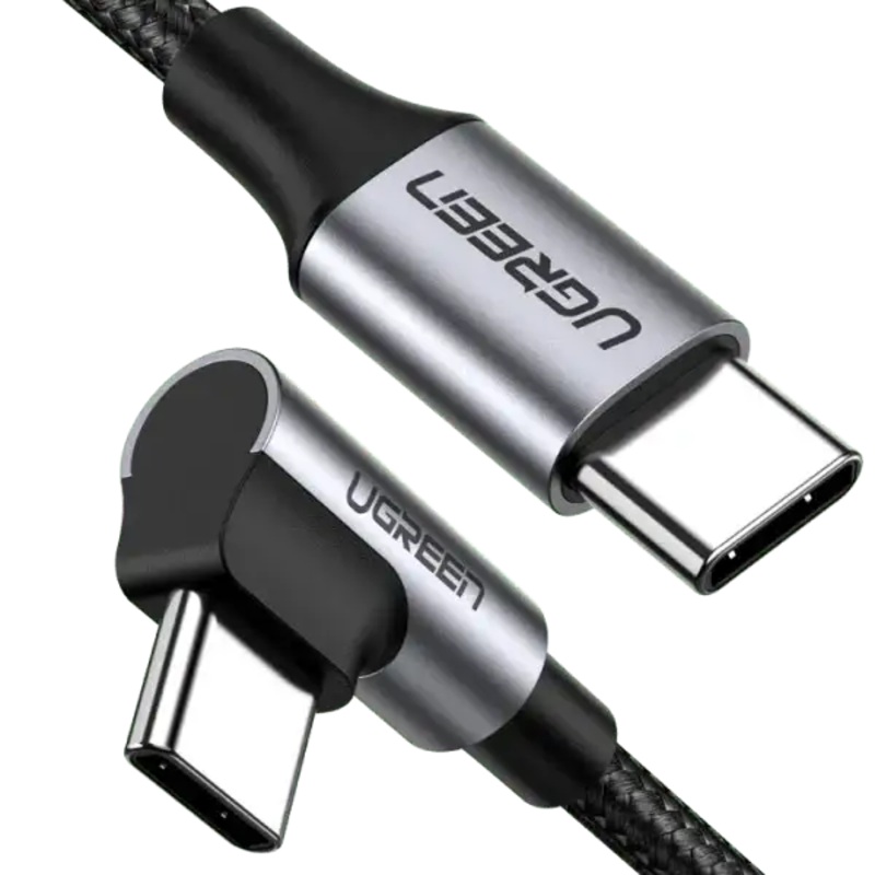 US261 | UGREEN | USB 2.0 C M/M Round Cable Nickel Plating Aluminum Shell 2m (Gray Black)US261 | 50152
