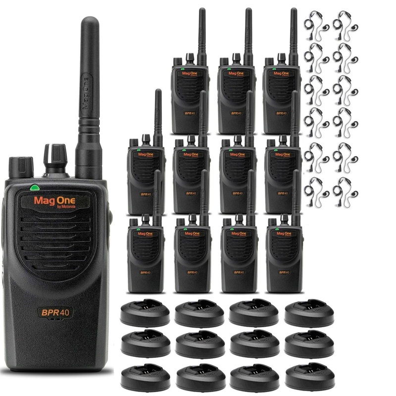 12 x Motorola BPR40 Mag One Series 4W 8-Channel UHF Two-Way Radio – Bundle