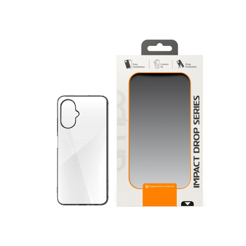 AMPD TPU / Acrylic Crystal Clear Case with Black Bumper for Celero 5G (Gen 3) Black