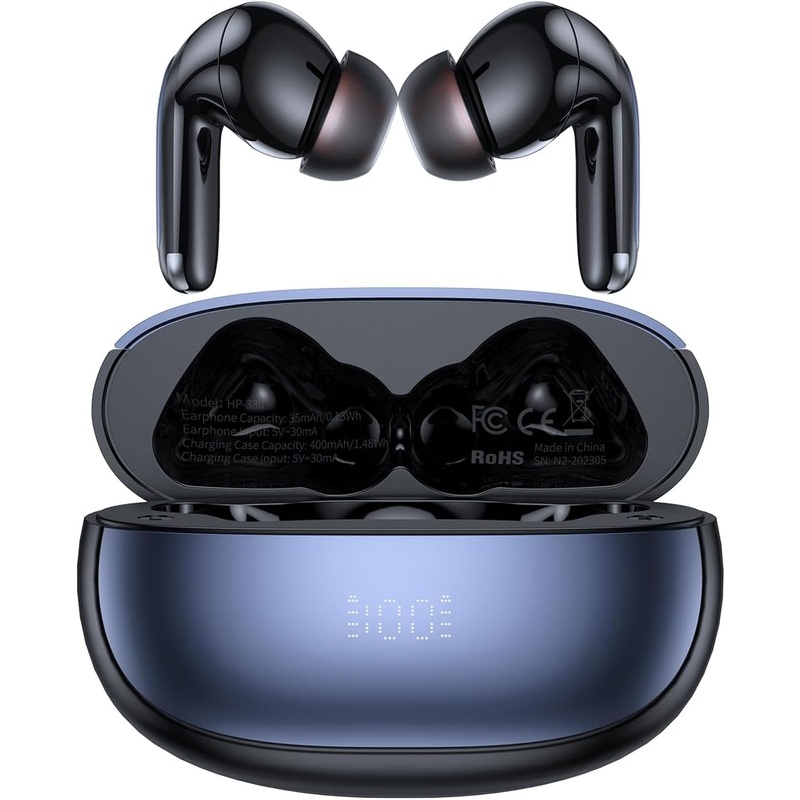 Mcdodo Wireless Earbuds Bluetooth 5.3 Noise Cancelling with LED Display – Black