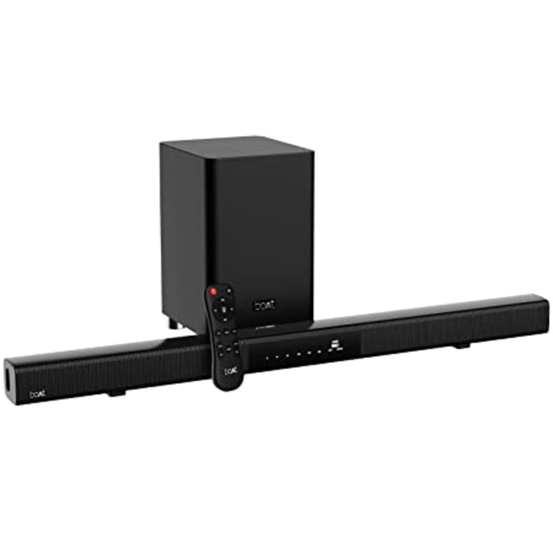 (Open Box) boAt Aavante Bar 1750 2.1 Channel Bluetooth Soundbar with 120W RMS boAt Signature Sound, Wireless Subwoofer, Multi-Compatibility Modes, Touch Control Panel, Premium Black