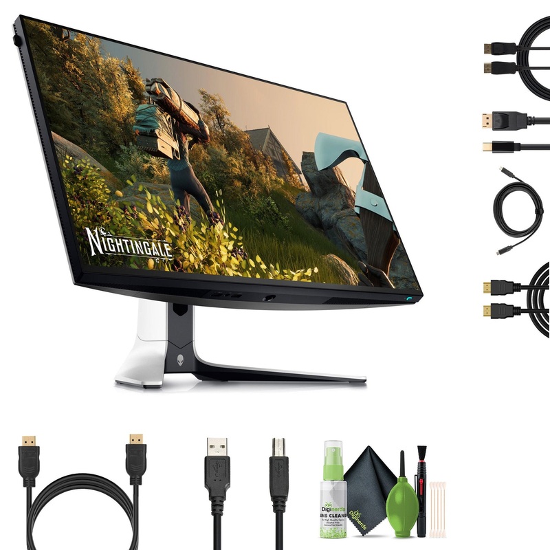 Alienware AW2723DF 27 + USB Printer Cable + HDMI Cable + Cleaning Kit