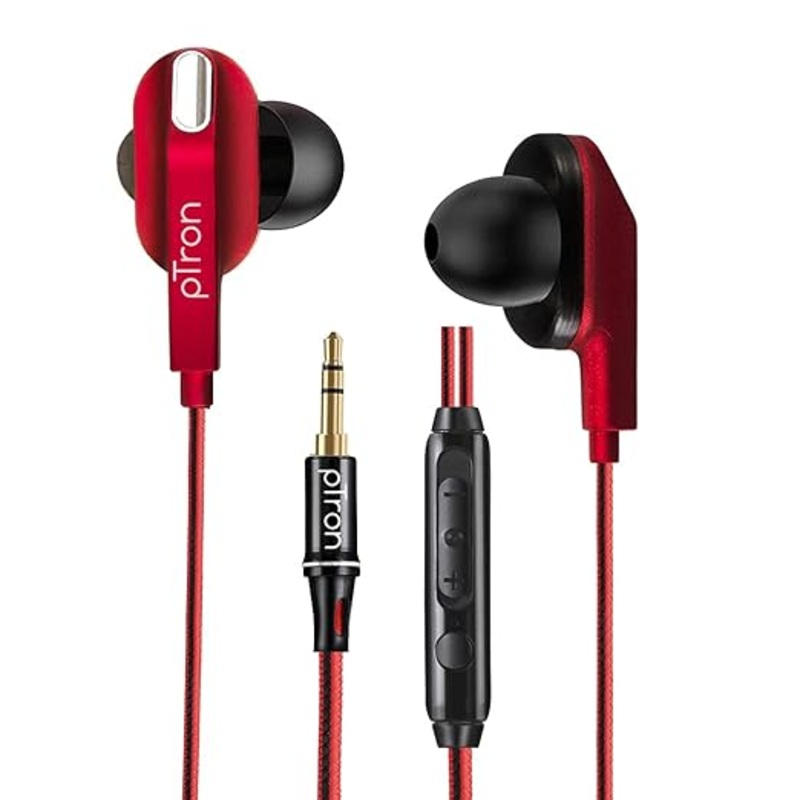 (Open Box) PTron Boom Lite Wired in Ear Earphones with Mic