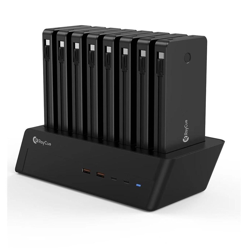Raycue | PB001 | Raycue BoostDock 8 in 1 Charging Station Combo with 8*10000mAh PD20W Power Bank-UK