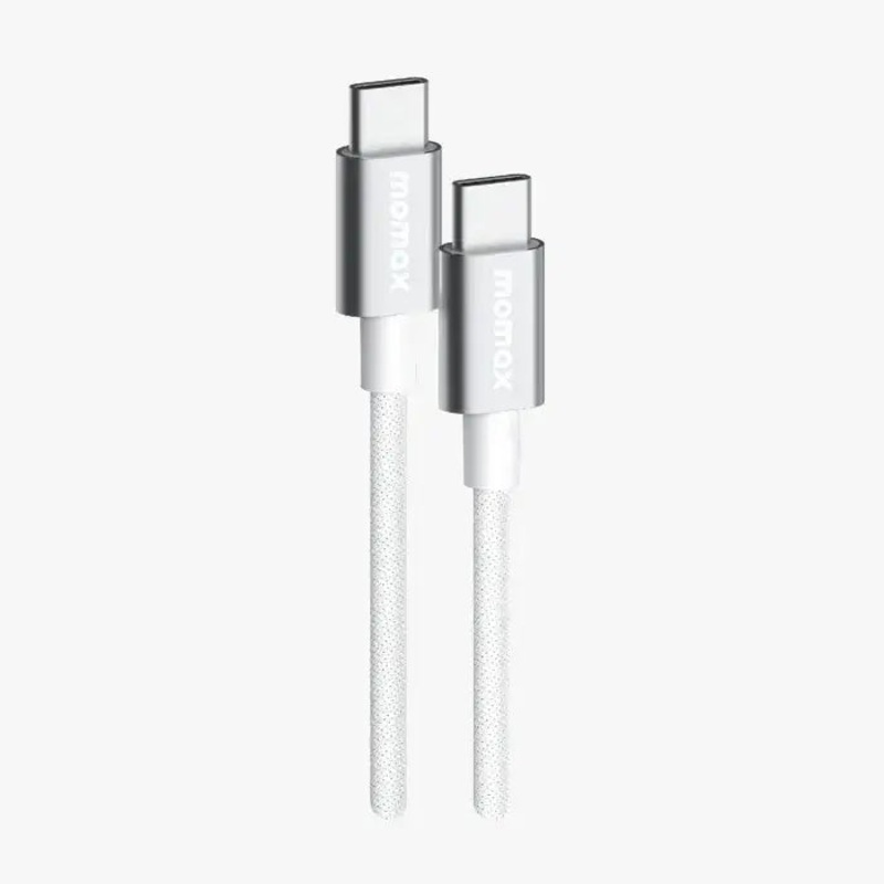 MOMAX Elite USB-C to USB-C Braided Cable 60W 1.5m – White