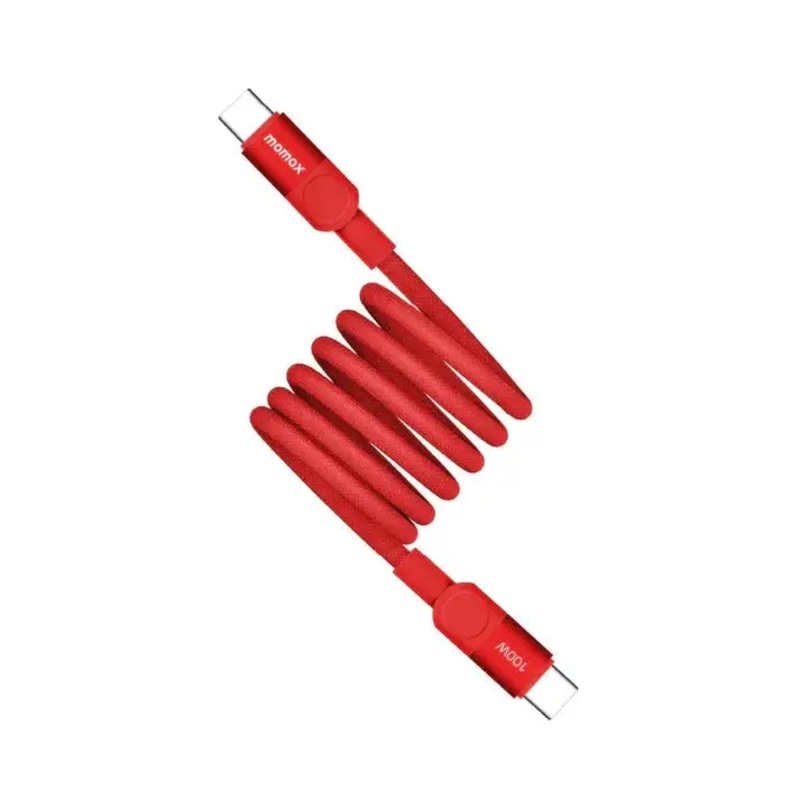 Momax – Mag.Link 100W USB-C To USB-C Magnetic Cable 1M  – (Red)