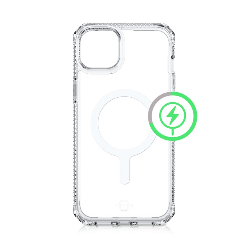 ITSKINS Hybrid Clear Case for the Apple iPhone 14 Plus With MagSafe (Clear)