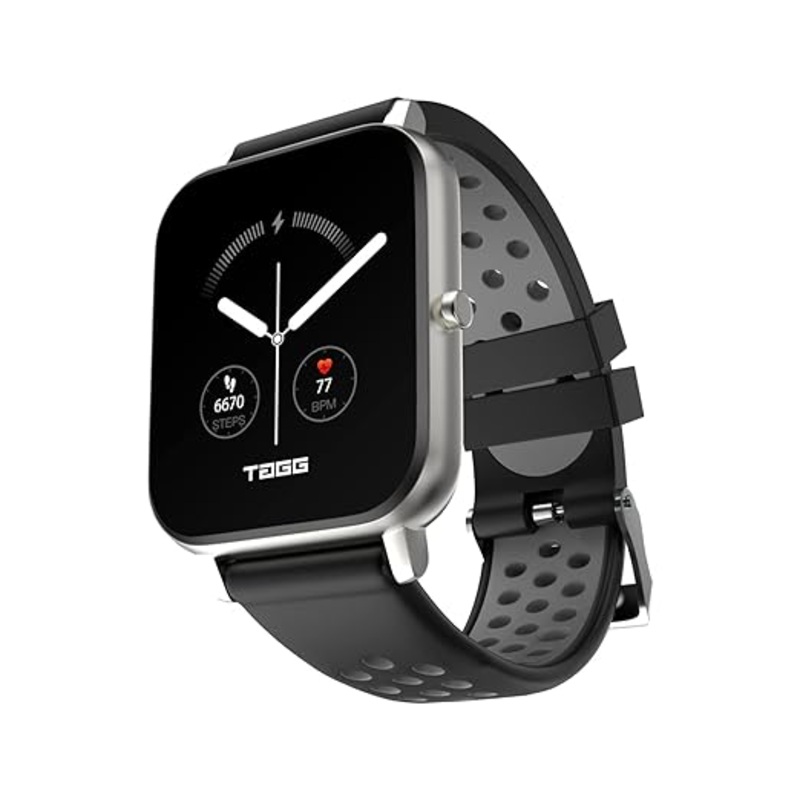 (Open Box) TAGG Verve Sense Smartwatch with 1.70” Large Display, Real SPO2, and Real-Time Heart Rate Tracking, 7 Days Battery Backup, IPX67 Waterproof