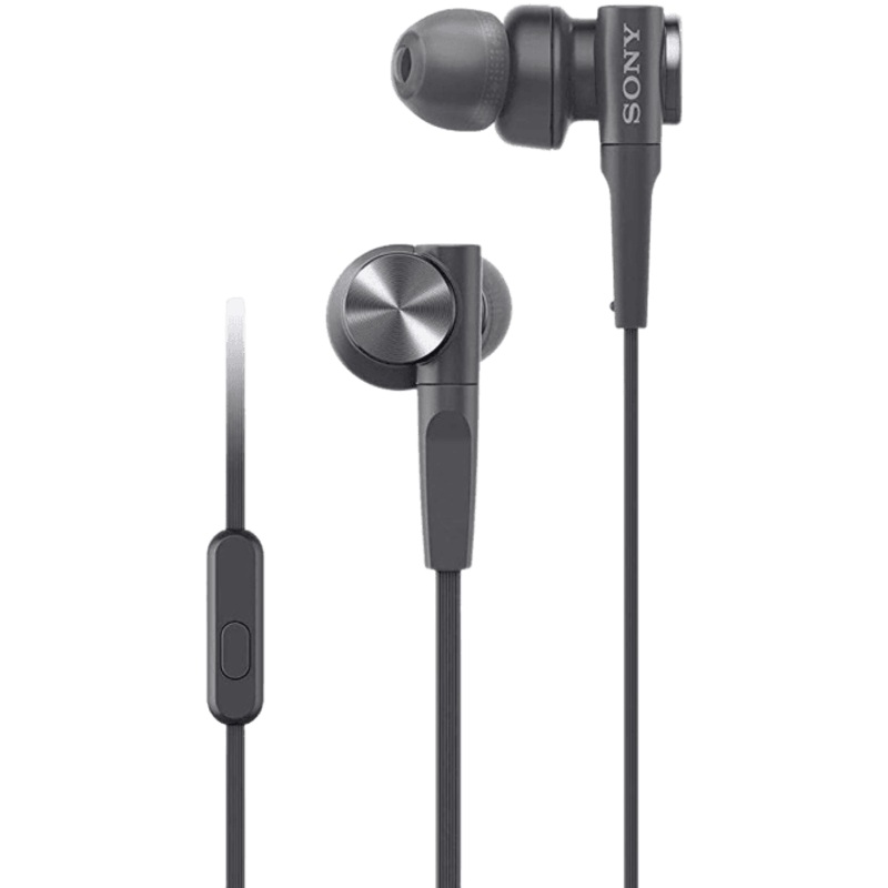 Sony Premium in-Ear Extra Bass Wired Headphones with Mic | MDR-XB55AP | Black