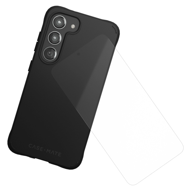 Case-Mate Protection Pack Tough Case and Glass Screen Protector for Samsung Galaxy S23 Black