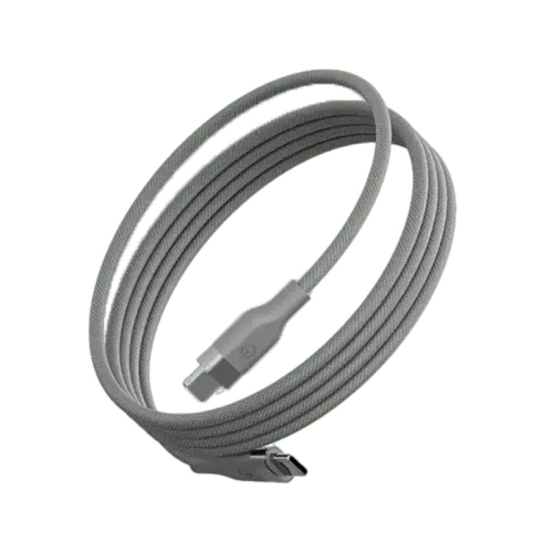 ENERGEA | Helix USB-C To USB-C Magnetic Cable 480Mbps 100W 1.5M | Natural