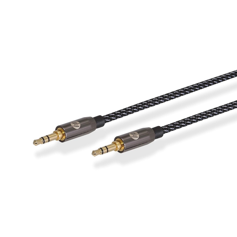 HP 3.5mm AUX Audio Cable  1.5M Length, Black, High-Quality Sound