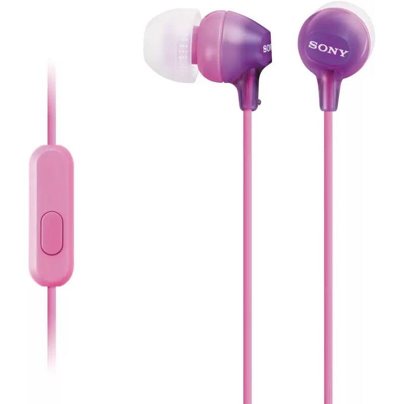 (Open Box) SONY MDR-EX15AP Wired Headset (Violet, In the Ear)