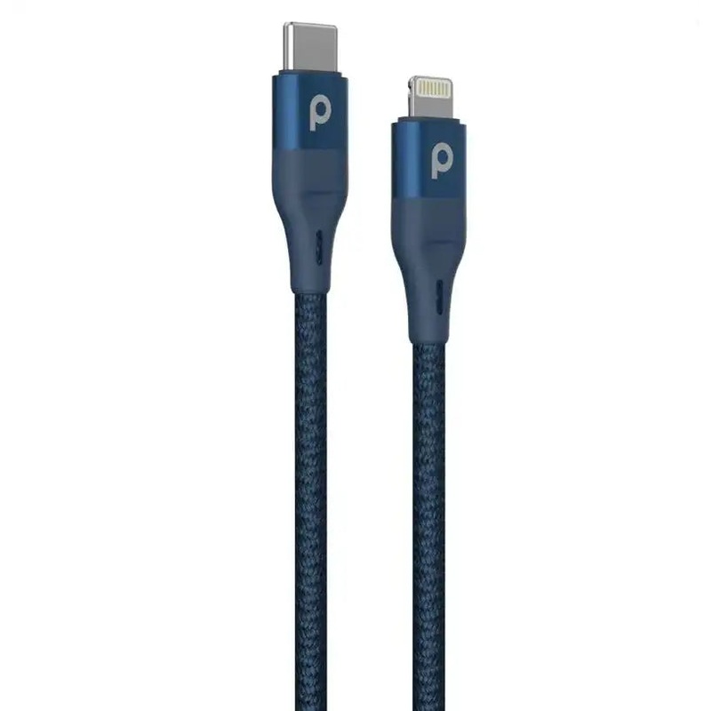 Porodo PD-CLBRPD22-BUPorodo Braided USB-C to Lightning PD (9V 2.2m)Blue