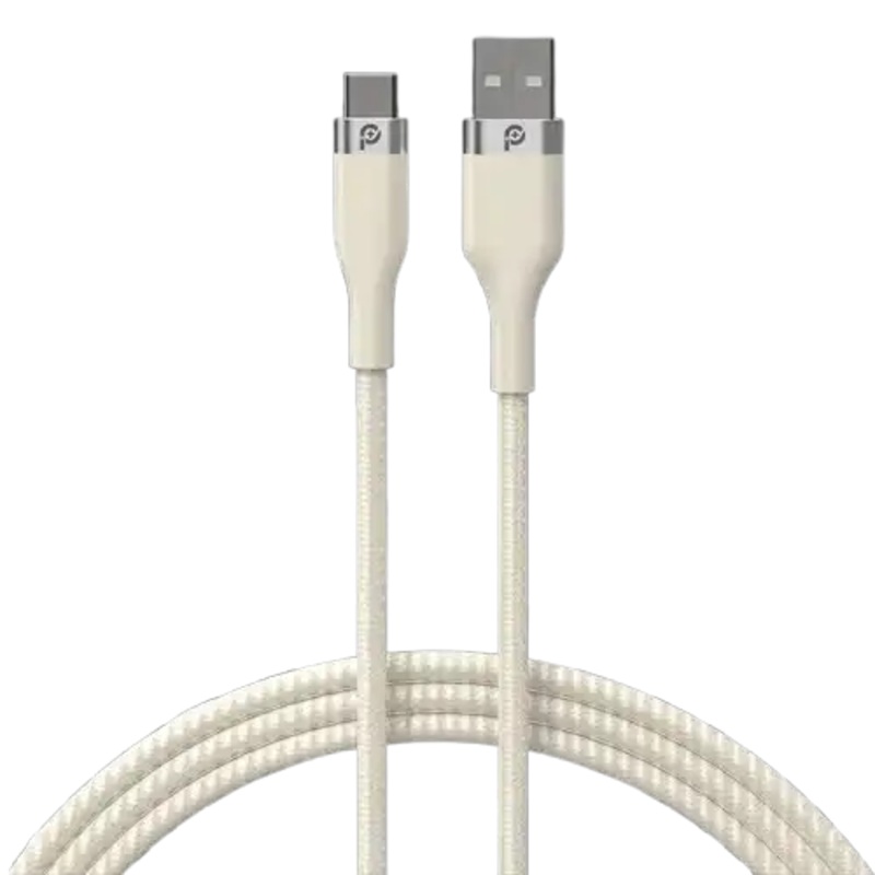 PR-RPBD12AC-WH | PowerO+ Rapid Pro Premium Braided Cable USB-A to C | 1.2M | White