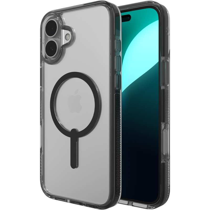 ZAGG – Santa Cruz Snap MagSafe Case for Apple iPhone 16 Plus – Black