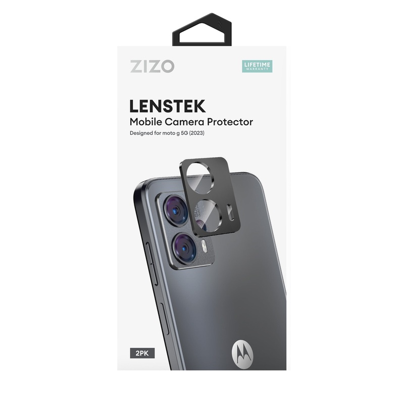 ZIZO LensTek moto g 5G 2023 Camera Lens Protector (2 Pack) – Black