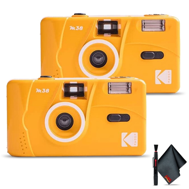2-Pack Kodak M38 35mm Film Camera –  (Yellow) with 6Ave Cleaning Kit