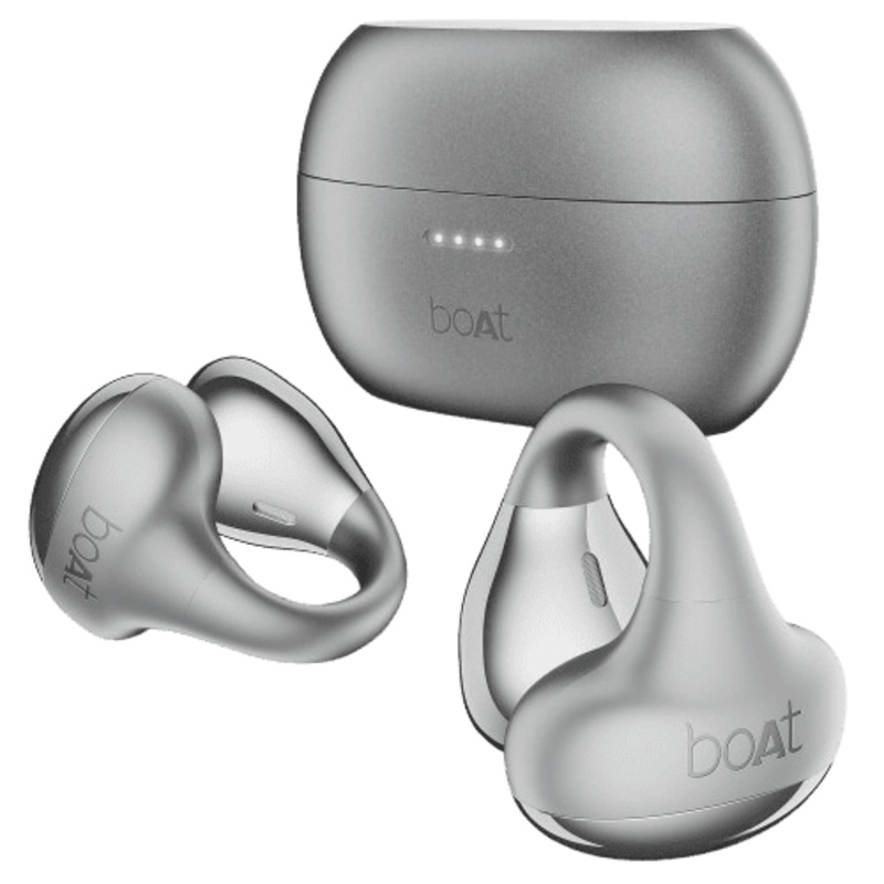 boAt Airdopes Loop OWS Earbuds | 12mm Drivers | Cool Grey