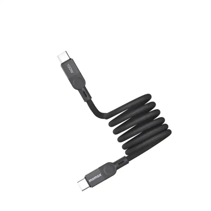 DC62D | Momax Mag.Link100WUSB-CtoUSB-CMagneticCable2m| Black