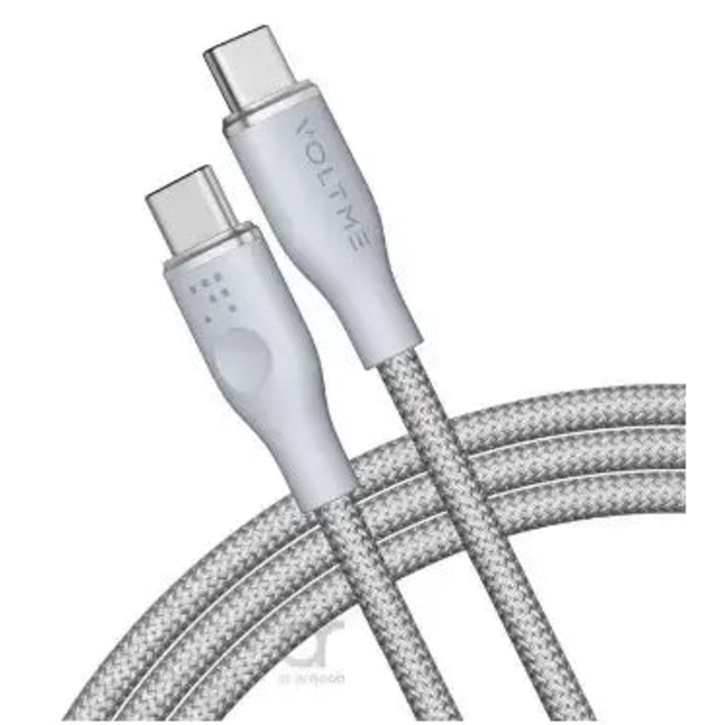 Voltme Powerlink Rugg Double Nylon Cable Type C to Type C 5A / 1M (100W) Emarker Gray