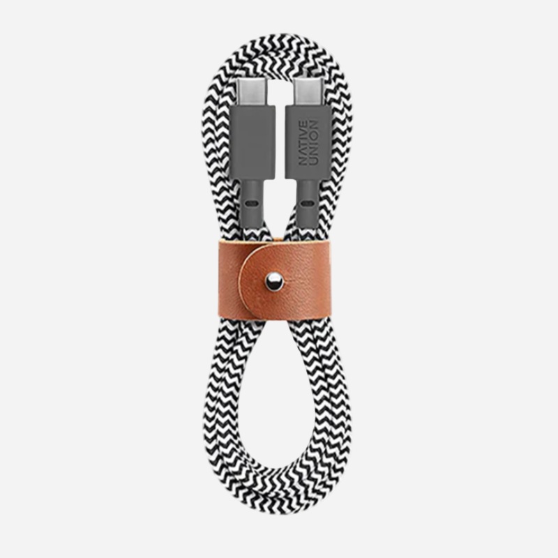 Belt Cable USB-C to USB-C|Zebra|Cosmos|Kraft|Slate Green|1.2M