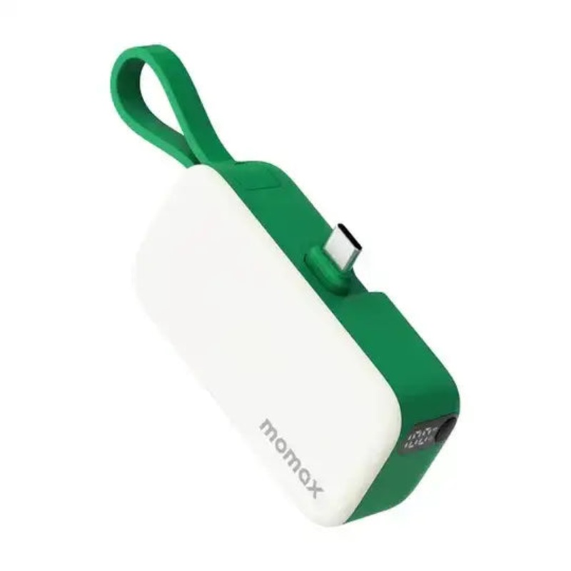 IP130G | Momax 1-PowerMini5000mAhBulit-infoldableUSB-CBatterypack| Green