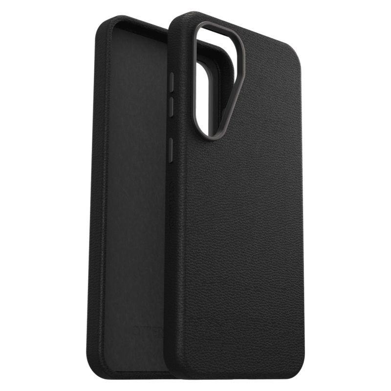 OtterBox Symmetry Cactus Leather Case for Samsung Galaxy S 2025 Medium (Antero) Black