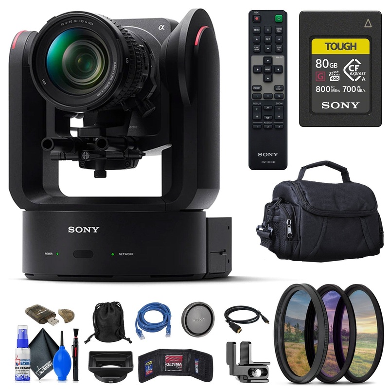 Sony FR7 Cinema Line PTZ Camera Kit with 28-135mm Zoom Lens + Sony 80GB Card + More