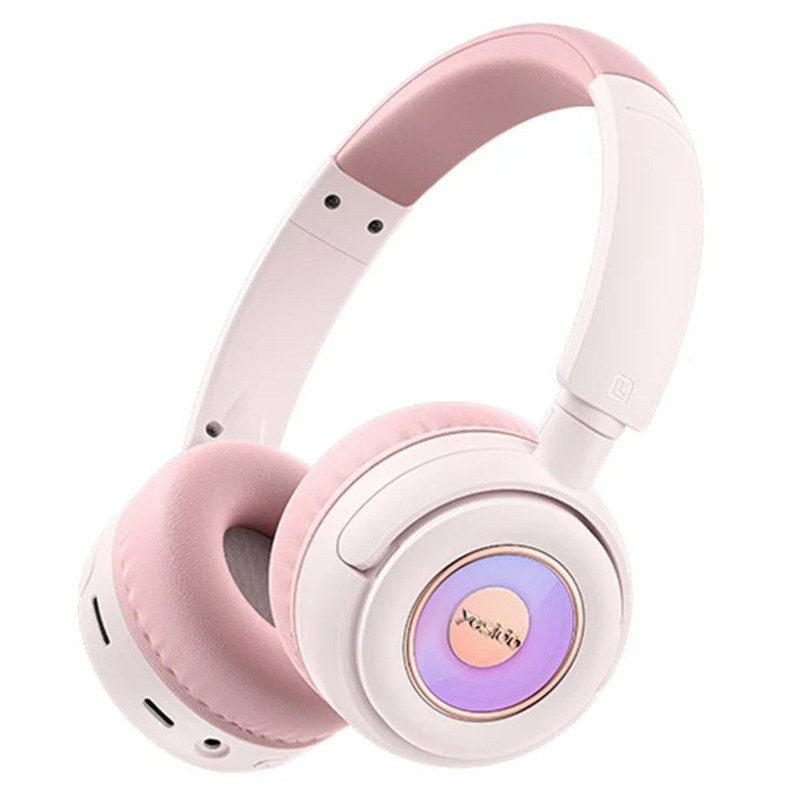 Yesido BT5.3 Headphones – RGB Lights & Long Battery pink