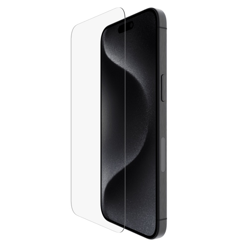 Belkin Glass Screen Protector with EZ Tray for Apple iPhone 15 Pro Max Clear