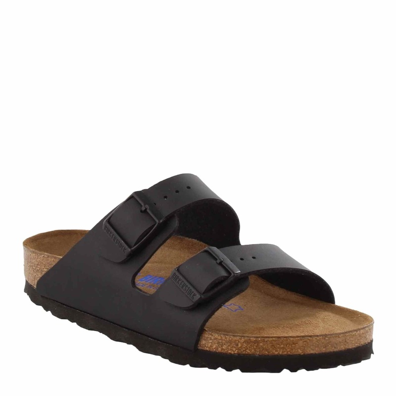 Birkenstock Women’s Arizona Soft Footbed, Black Birko-Flor, 37 N EU